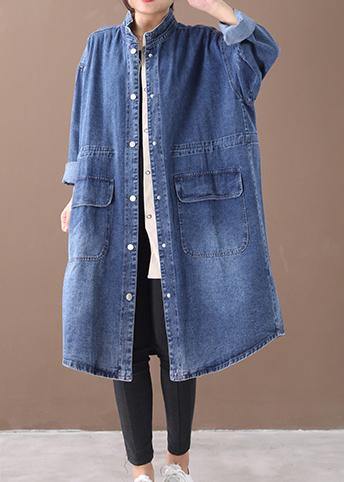 Plus Size Box Coat med Ståkrage och Dragsko 1