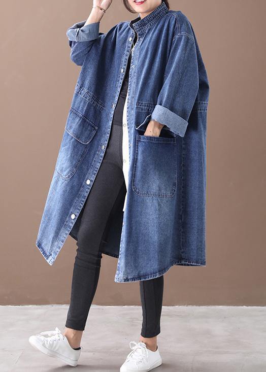 Plus Size Box Coat med Ståkrage och Dragsko 2