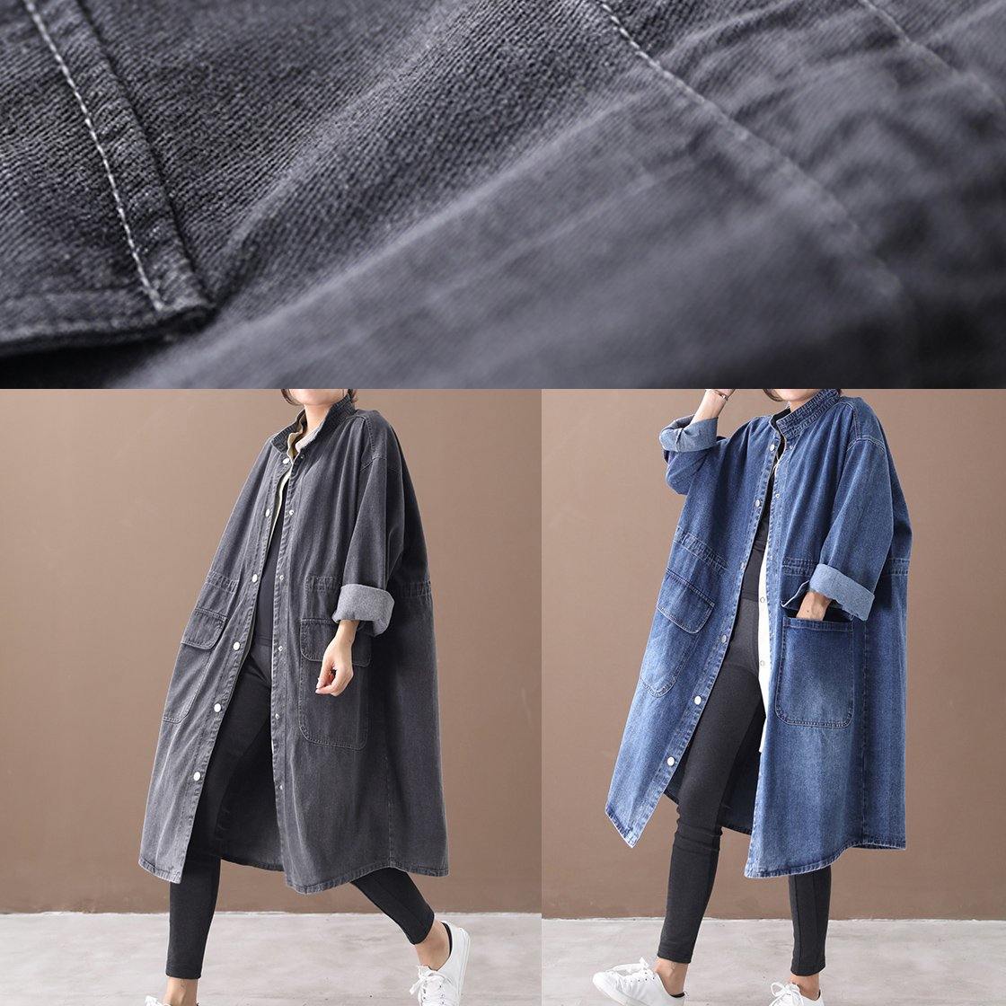 Plus Size Box Coat med Ståkrage och Dragsko 4