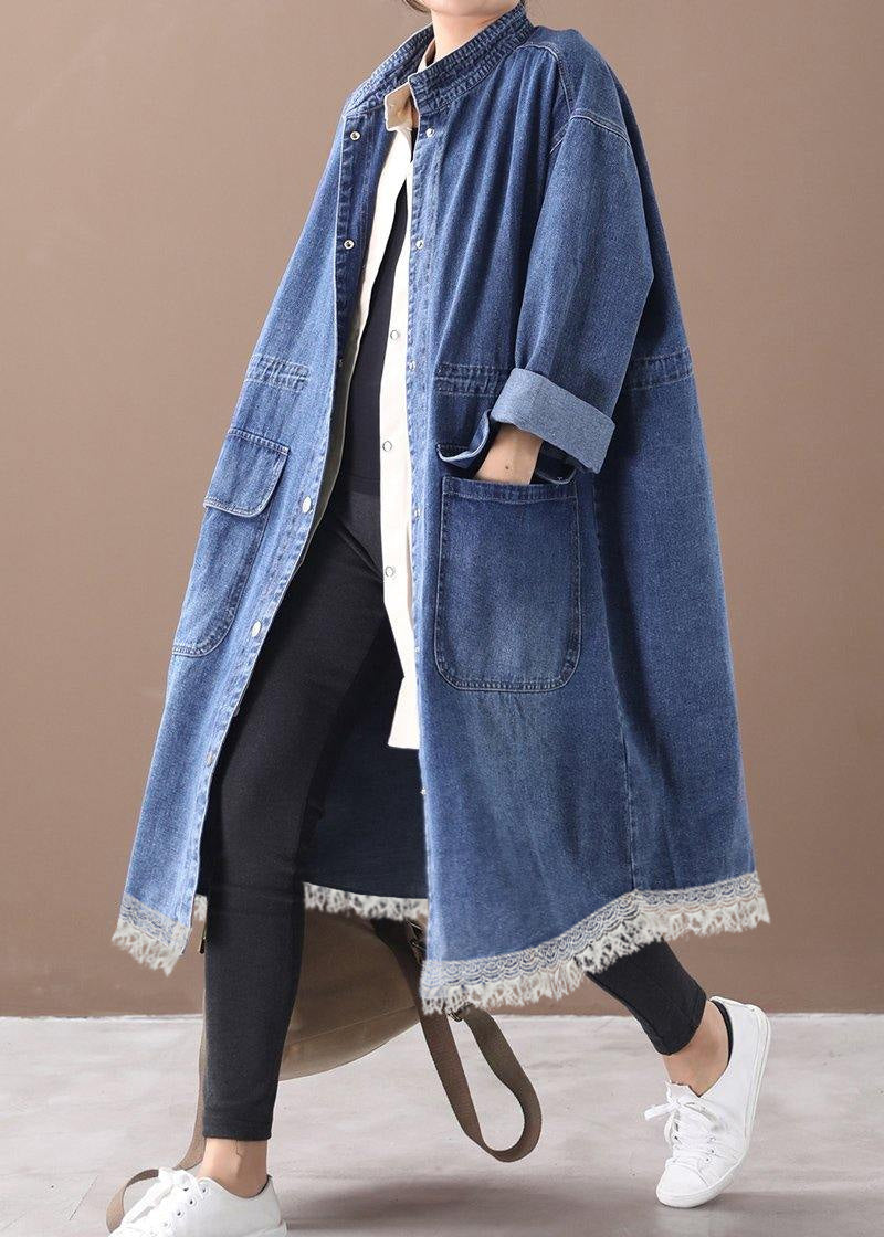 Plus Size Box Coat med Ståkrage och Dragsko 6