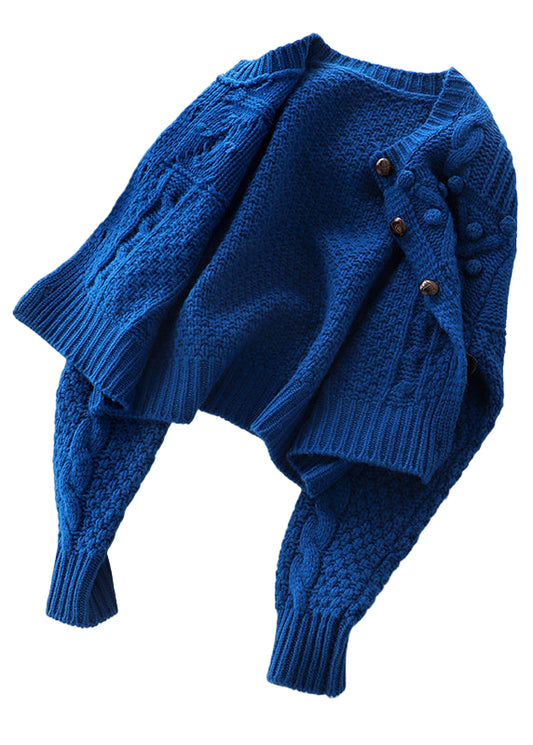 Plus Size Dam Kofta med Knappdesign 0