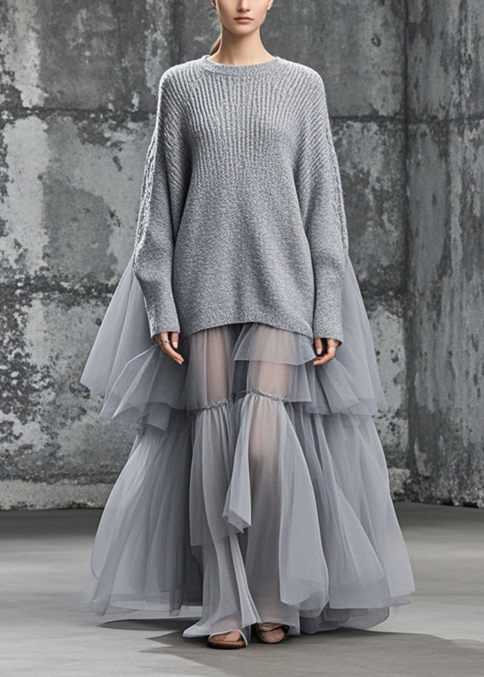 Plus Size Klänning med Oversized Patchwork Design 2