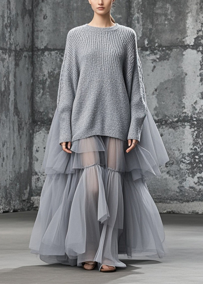 Plus Size Klänning med Oversized Patchwork Design 4