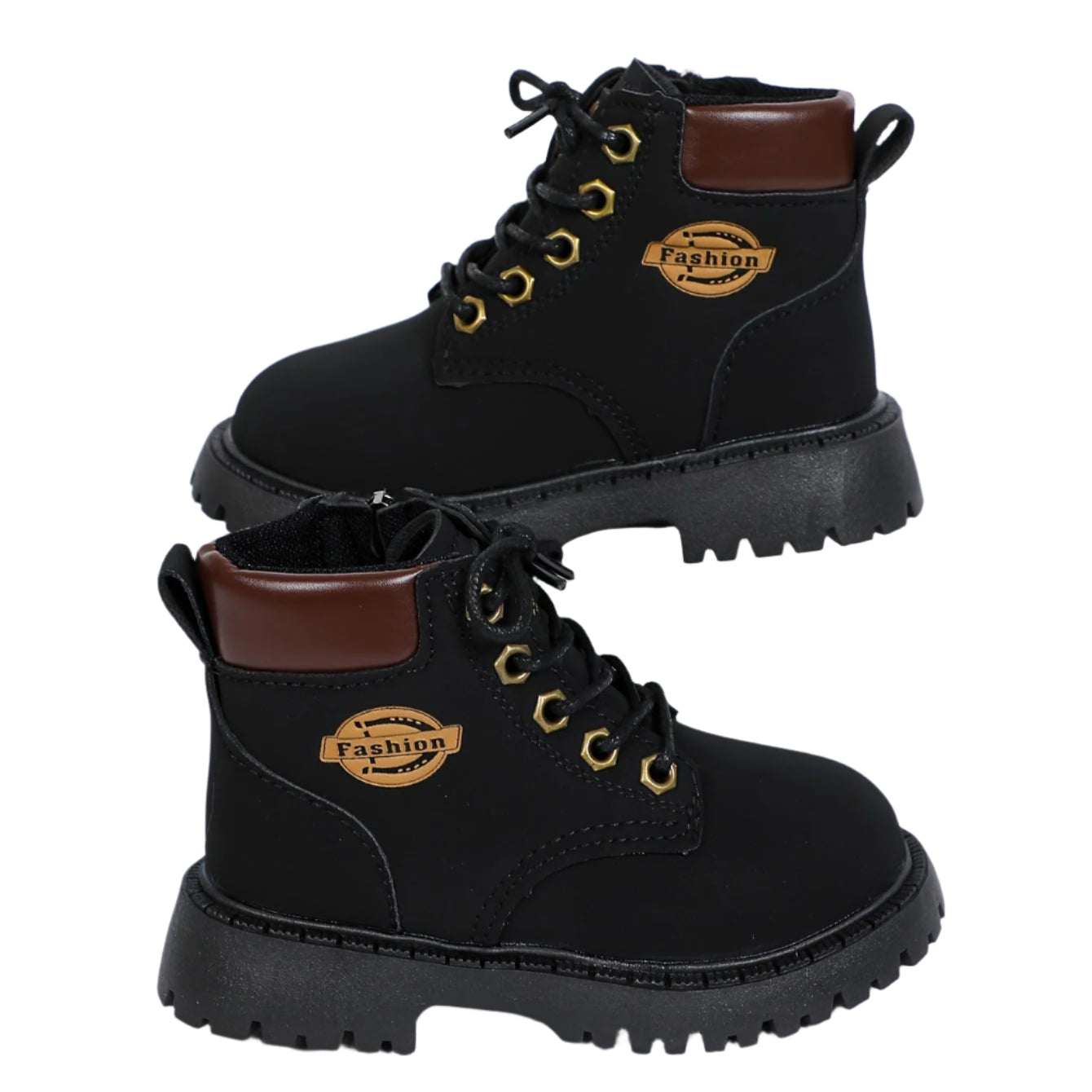 Pojkar Stövlar Med Dragkedja och Hållbar Sula 0