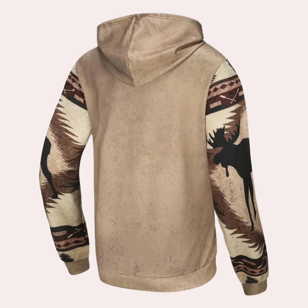 Herrar Huvtröja Casual Mjuk Bomull Polyester-2