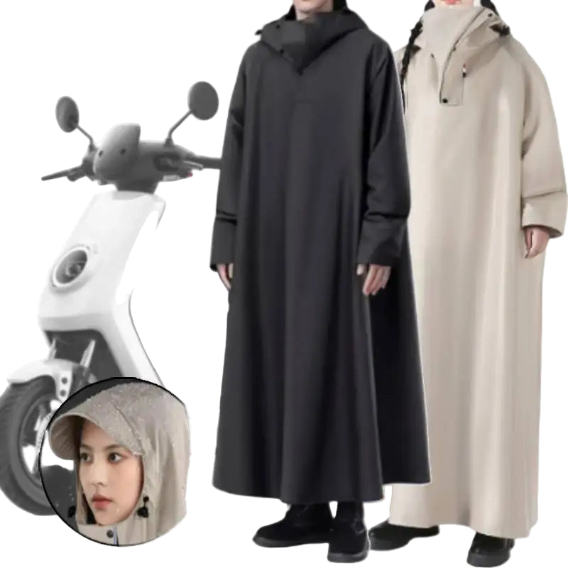 Regnrock för män och kvinnor, vattentät Oxford, snabbtorkande, med huva 0