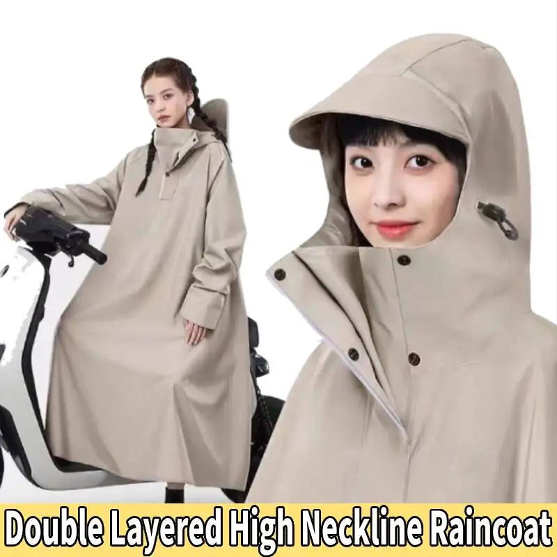 Regnrock för män och kvinnor, vattentät Oxford, snabbtorkande, med huva 1