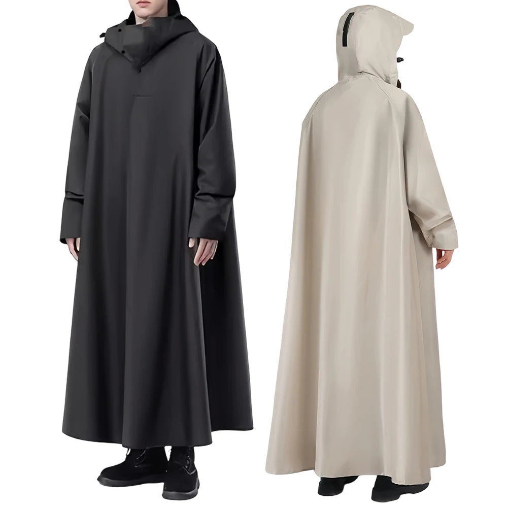 Regnrock för män och kvinnor, vattentät Oxford, snabbtorkande, med huva 3