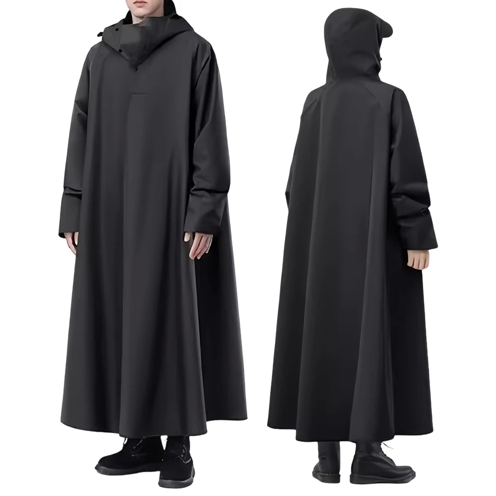 Regnrock för män och kvinnor, vattentät Oxford, snabbtorkande, med huva 6