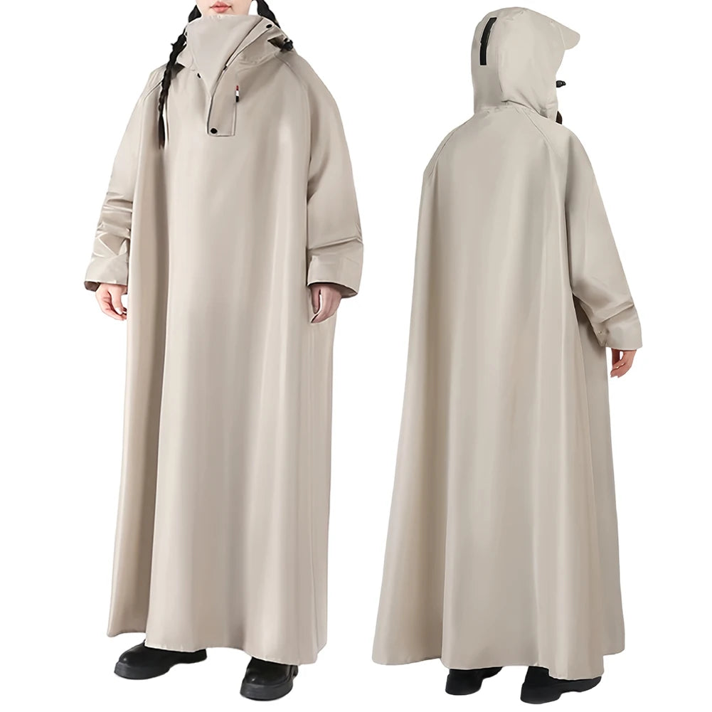 Regnrock för män och kvinnor, vattentät Oxford, snabbtorkande, med huva 7