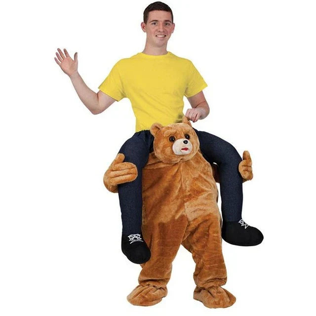 Rolig Halloween Kostym Barn och Vuxen Med Illusion av Att Rida på Axlarna, Polyester 11