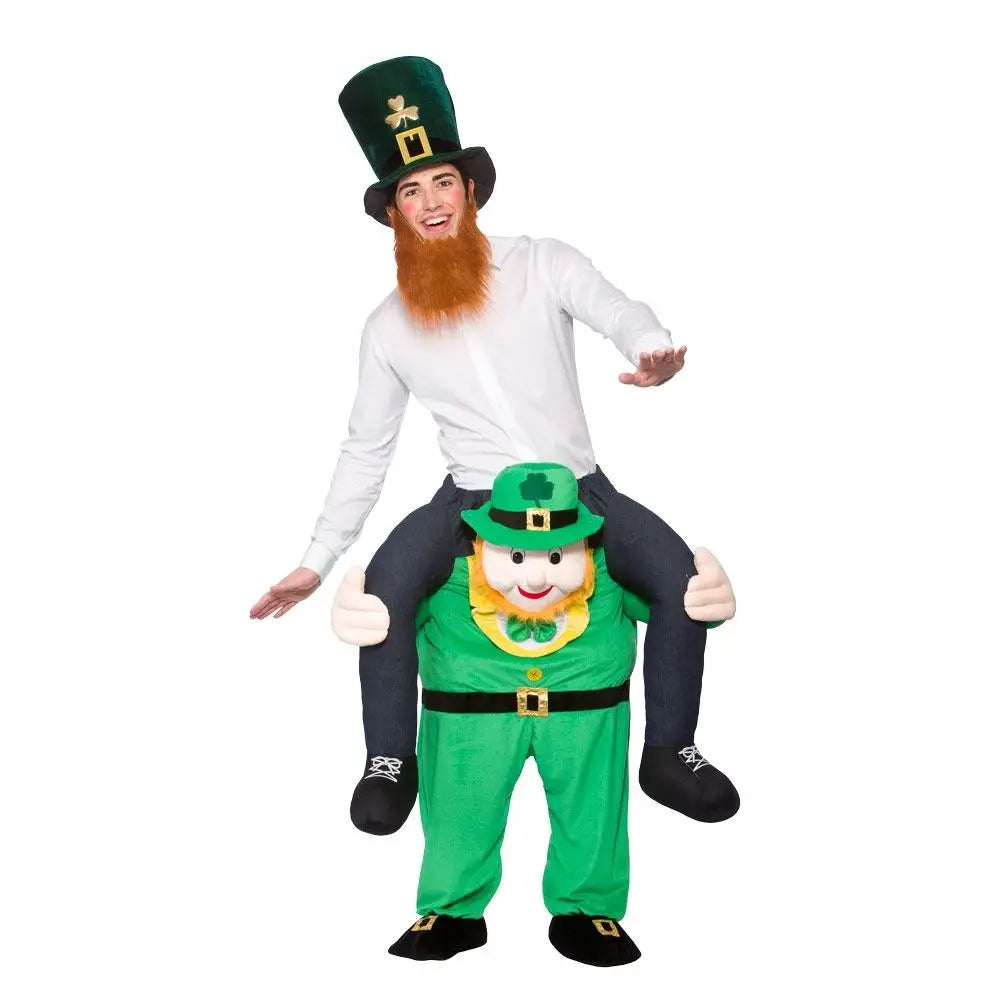 Rolig Halloween Kostym Barn och Vuxen Med Illusion av Att Rida på Axlarna, Polyester 1