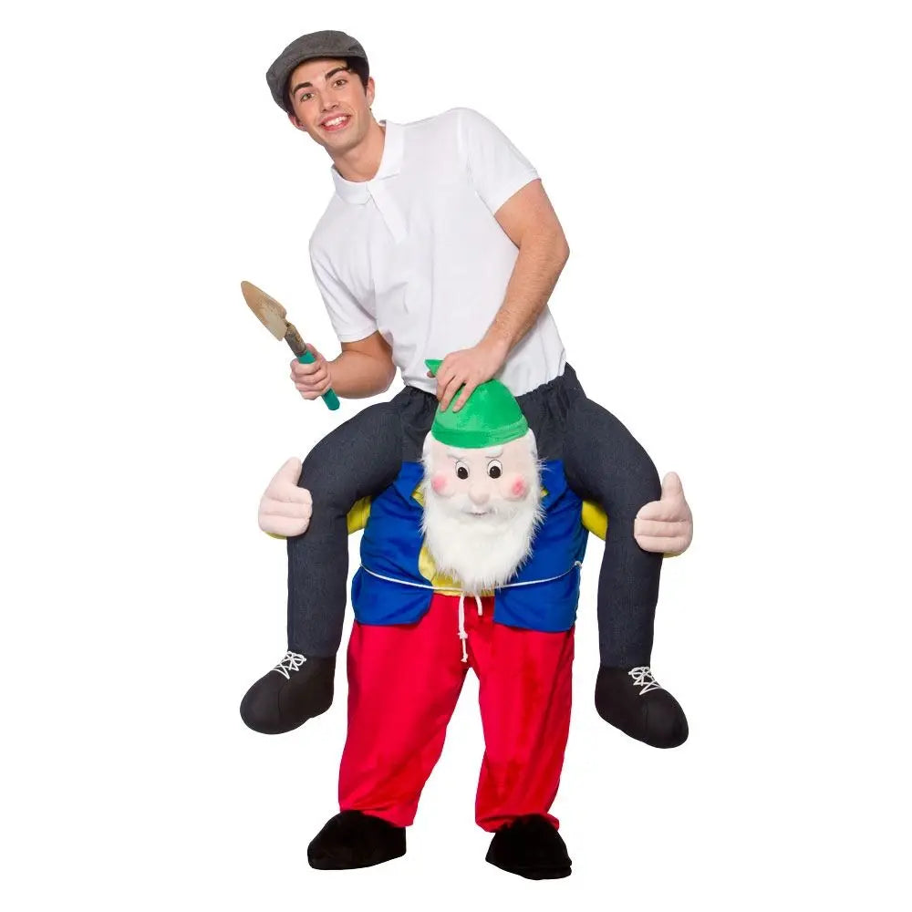 Rolig Halloween Kostym Barn och Vuxen Med Illusion av Att Rida på Axlarna, Polyester 5