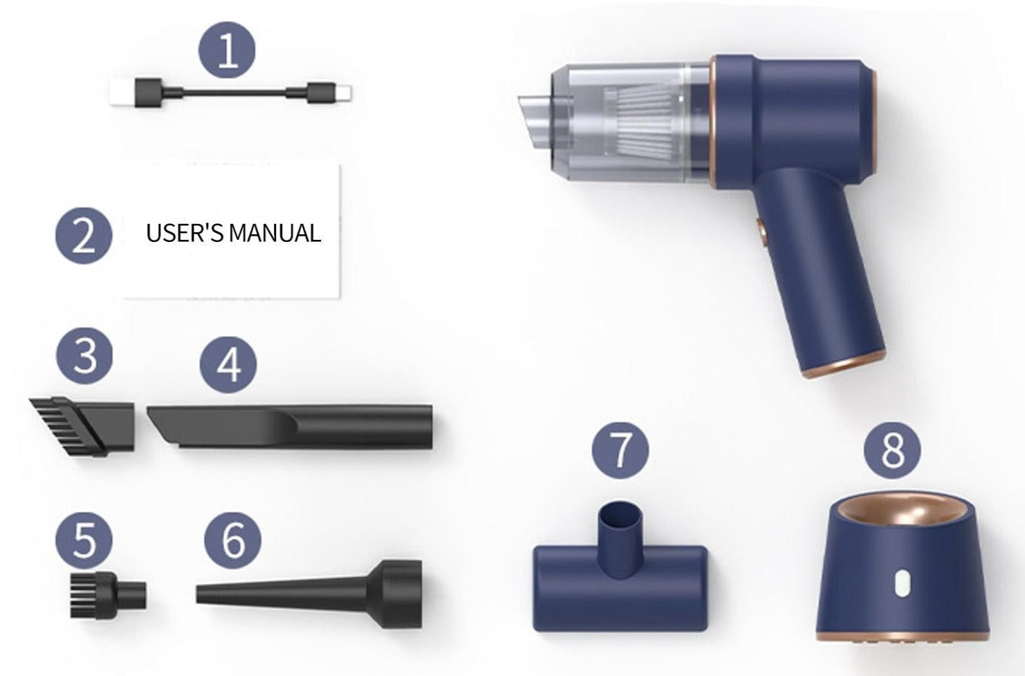 Handheld Dual-Use Vacuum and Air Blower