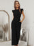 Dam Jumpsuit Tidlös Chic Polyester med Lock Ärmar och Matchande Bälte-6