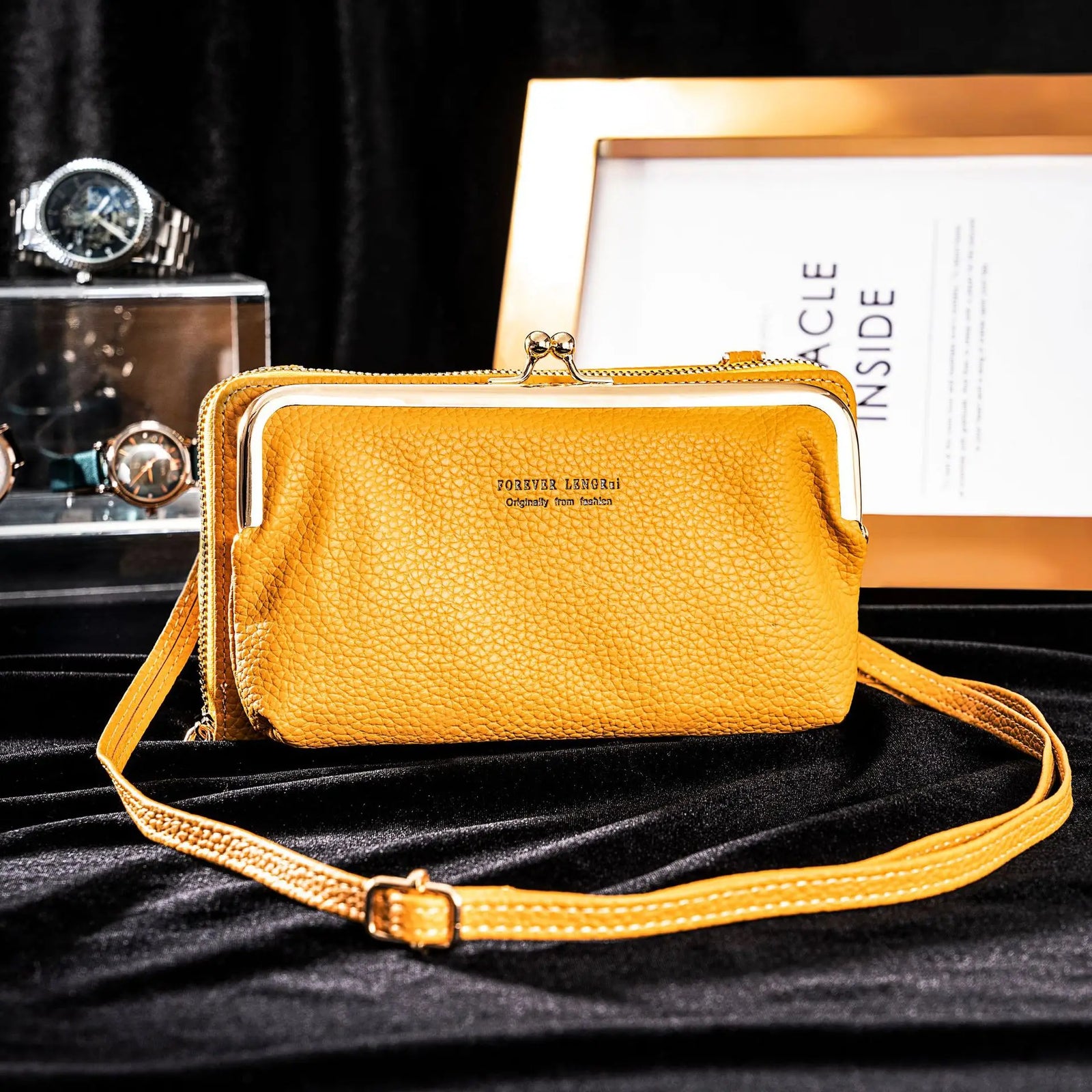 Damväska Multifunktionell med Korsformad Stängning i PU-läder 5