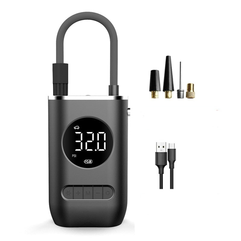 Kompakt trådlös luftkompressor