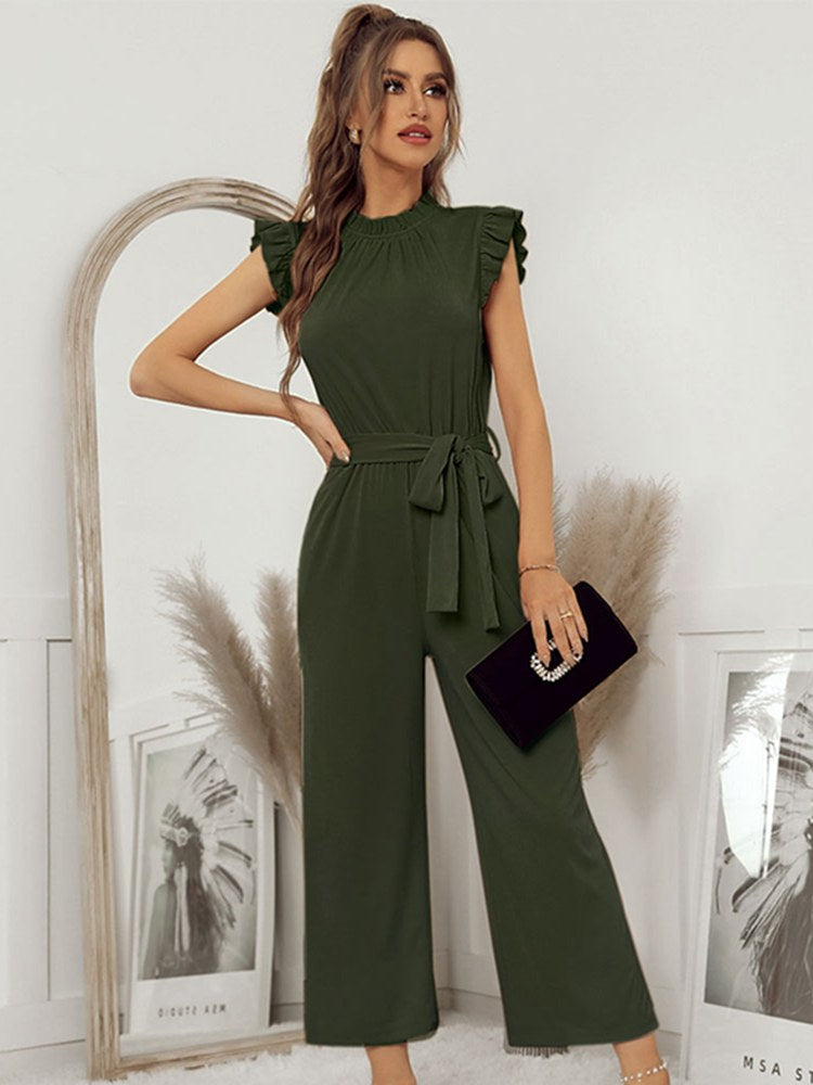Variant image for Dam Jumpsuit Tidlös Chic Polyester med Lock Ärmar och Matchande Bälte-7