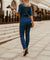 Dam Jumpsuit V-Hals Halvärmar Polyester Elegant och Bekväm-2