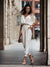 Dam Jumpsuit Öppna Axlar V-ringning Polyester-1