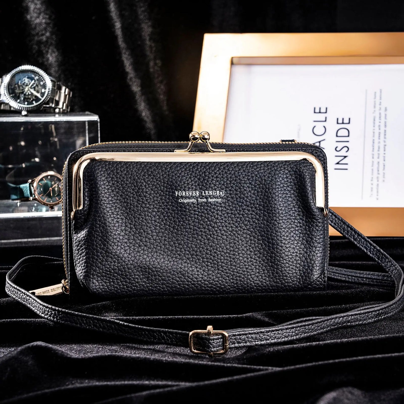 Damväska Multifunktionell med Korsformad Stängning i PU-läder 6