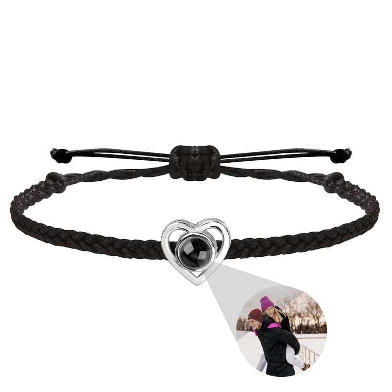 Fotoprojektion Hjärta Armband - De bästa minnena i ditt armband