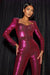 Dam Jumpsuit Långärmad Elegant Polyester-6