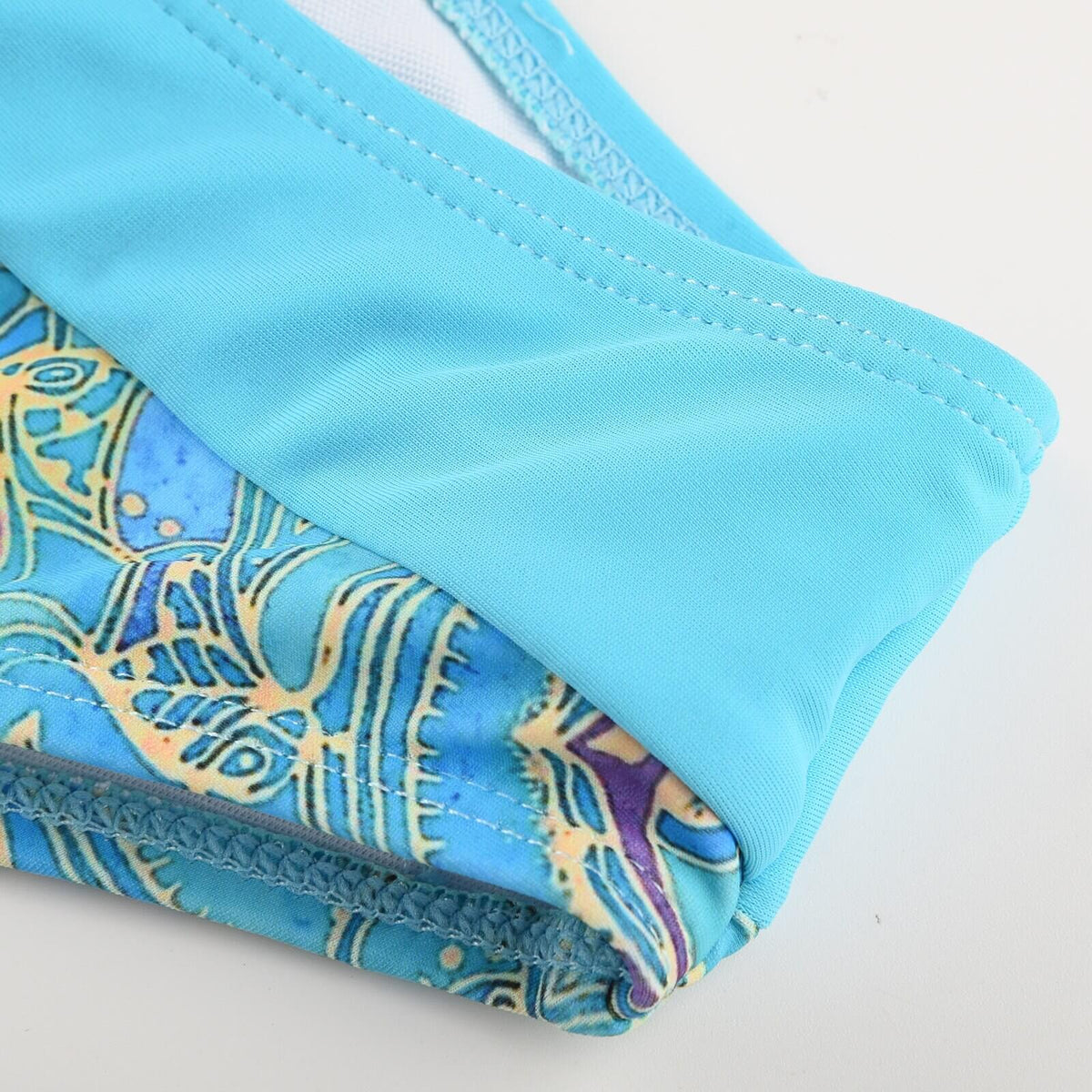 Bikini Dam | Tvådelad Baddräkt | Vadderad Överdel med Stöd | Hög Midja | Sommarstrand