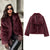 Dam Vinterjacka Plysch Varm Trendig Polyester 5