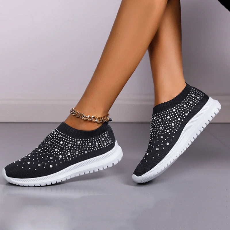 Andningsaktiva sneakers i mesh för kvinnor