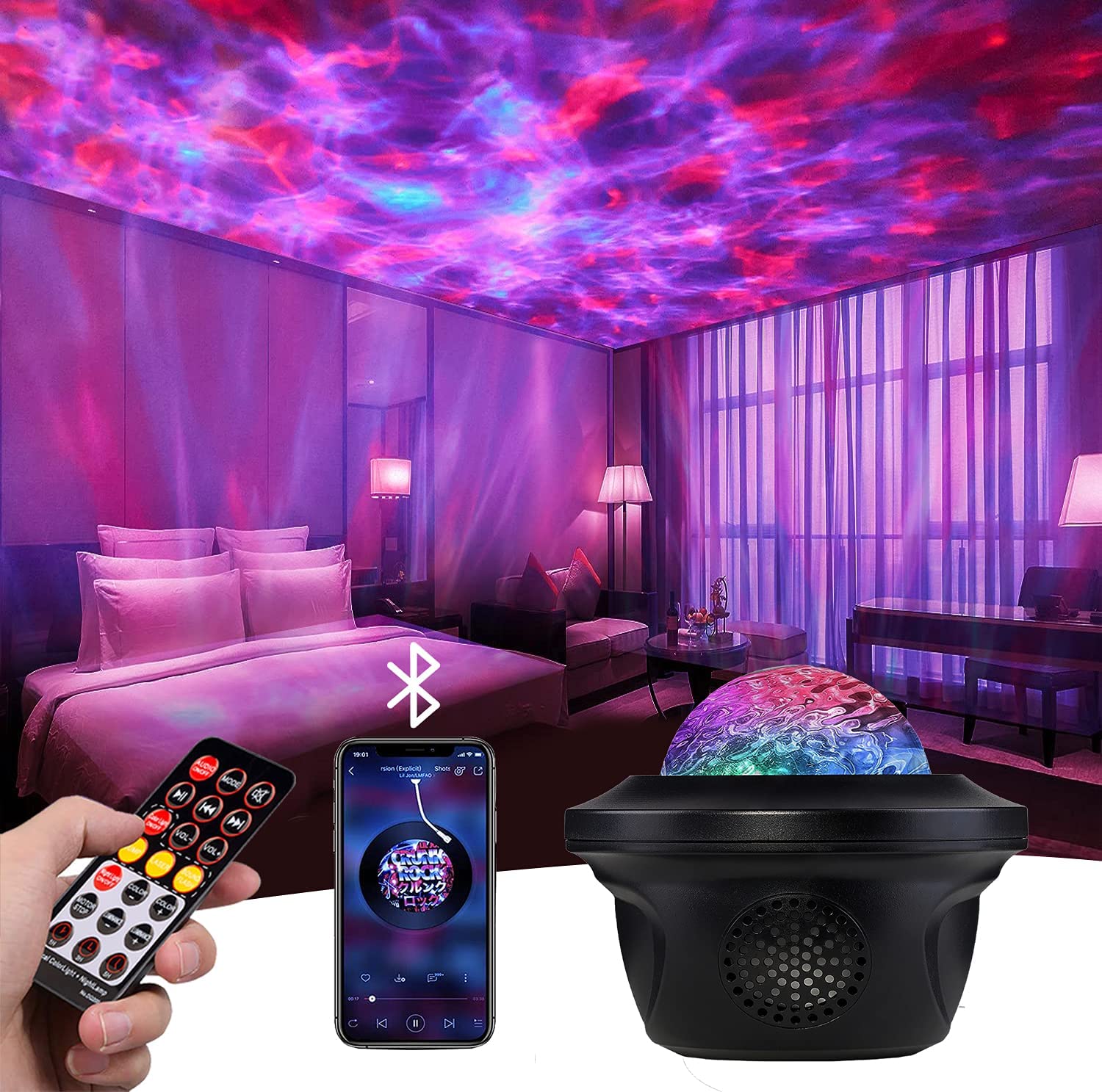 Galaxy Högtalare Party Ljus