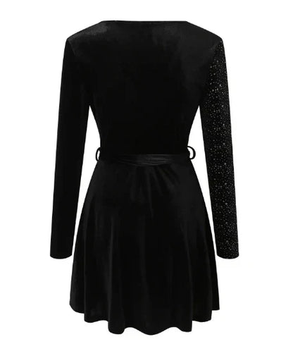 Dam Klänning Elegant med Paljettkant Polyester för Formella Tillfällen 5
