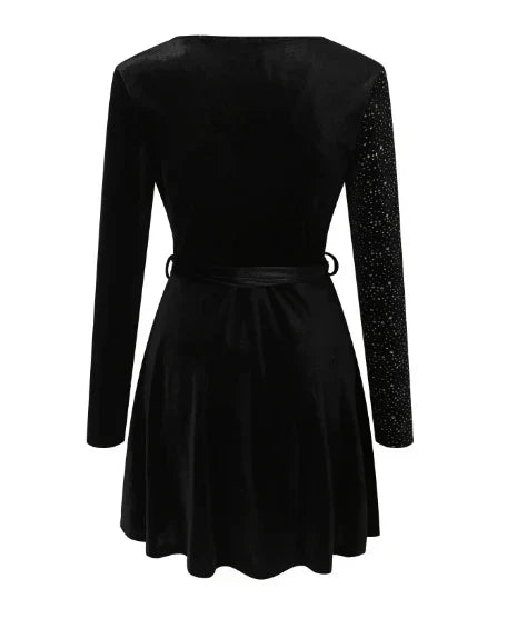 Dam Klänning Elegant med Paljettkant Polyester för Formella Tillfällen 5