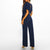 Dam Jumpsuit Bred Ben Snörning Mjuk Polyester-6