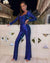 Dam Jumpsuit Långärmad Elegant Polyester-1