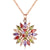 Skimrande Zircon Floral Halsband