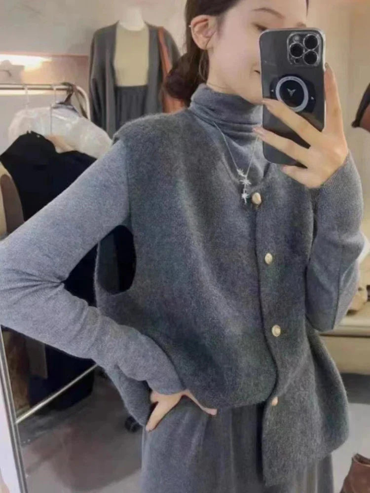 Dam Väst Klassisk Stil Mjuk Bomullsmix 5