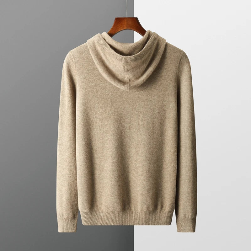 Dam Hættetrøje Beige Avslappnad Ullblandning-2