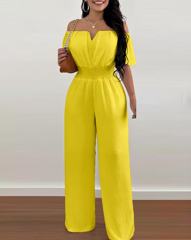 Variant image for Dam Jumpsuit Off-Shoulder Elegant Polyester med Veckade Detaljer-21