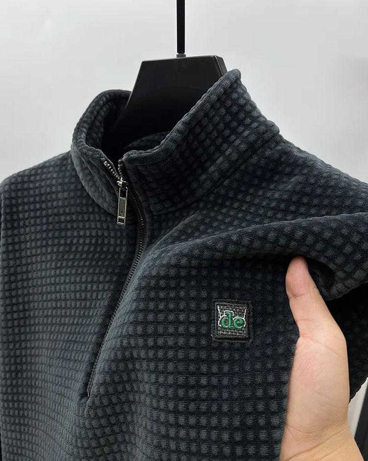 Variant image for Herr Tröja Halvzip Alpaka Fleece Modern Design Komfortabel Stil-9