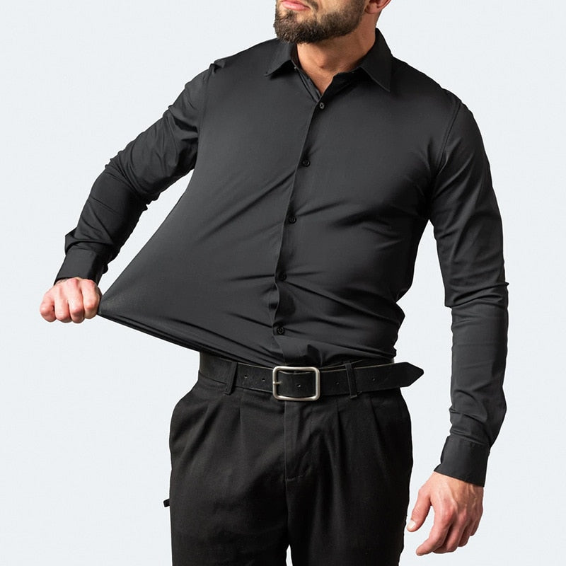 Modern Stretch Långärmad Skjorta