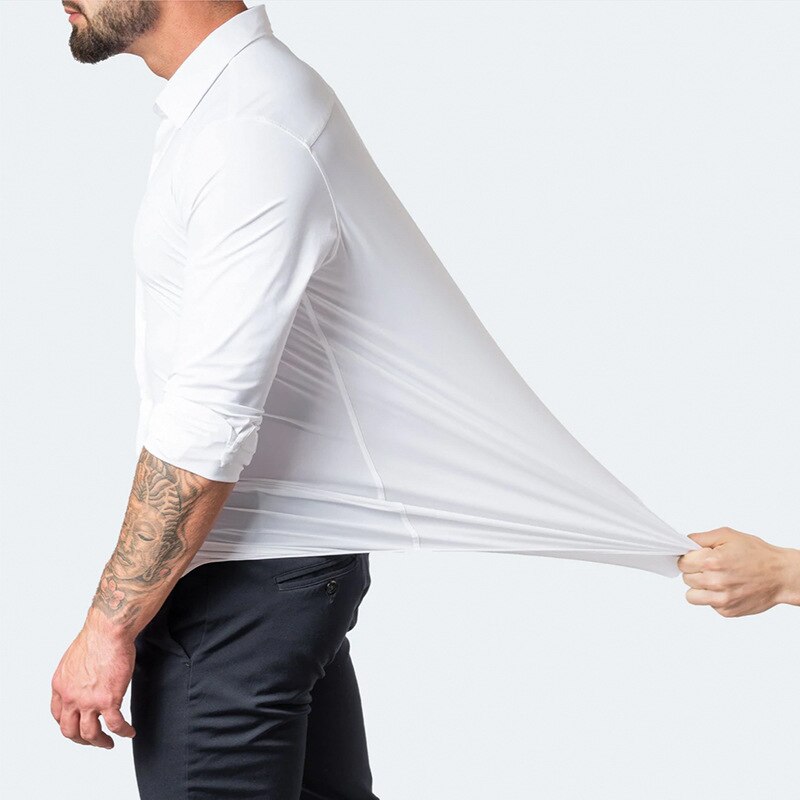 Modern Stretch Långärmad Skjorta