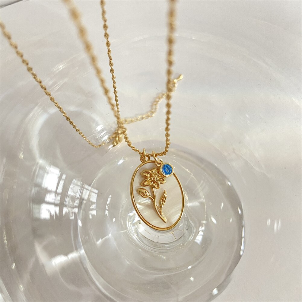 Födelsemånad Blomma Halsband