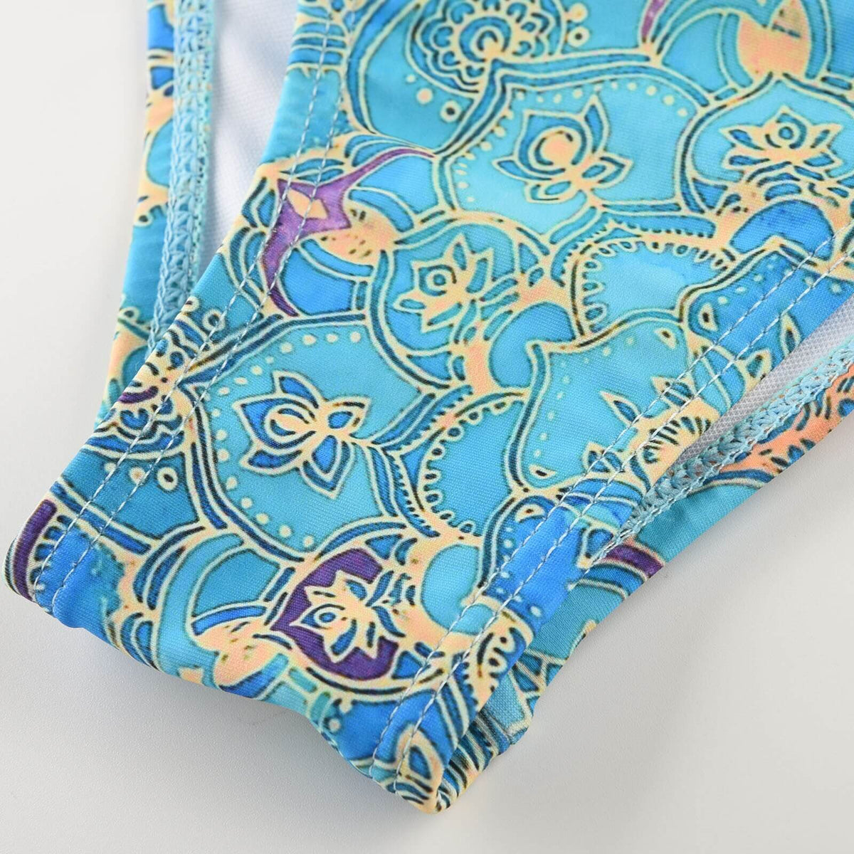 Bikini Dam | Tvådelad Baddräkt | Vadderad Överdel med Stöd | Hög Midja | Sommarstrand