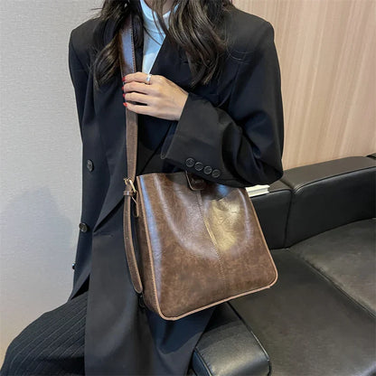 Dam Axelväska Vintage Chic Skinn 6