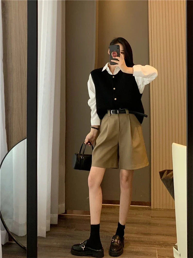 Dam Väst Klassisk Stil Mjuk Bomullsmix 3