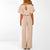 Dam Jumpsuit Bred Ben Snörning Mjuk Polyester-2