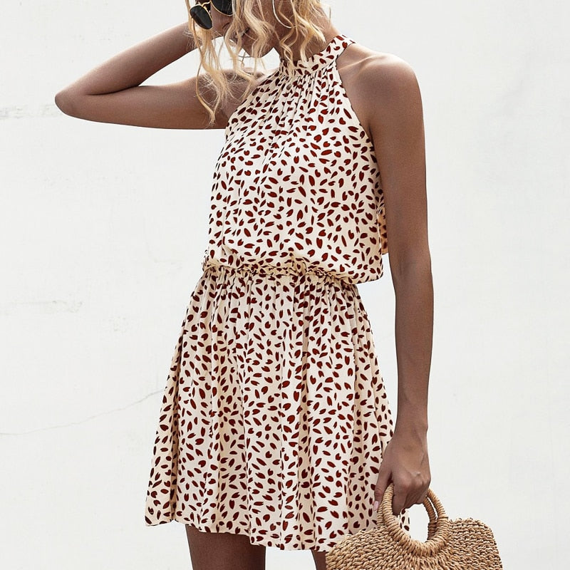 Damklänning Mini Halter Modern Polyester 2