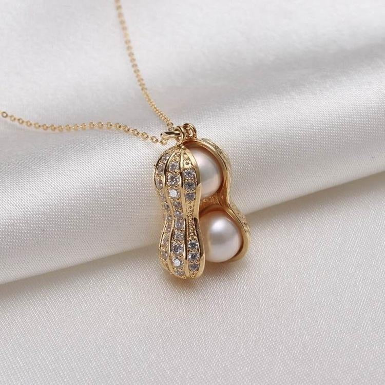 Chic Jordnöt Hängande Halsband
