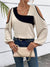 Variant image for Blus Dam Färgblock Fyrkantig Halsringning Långa Ärmar Polyester-1